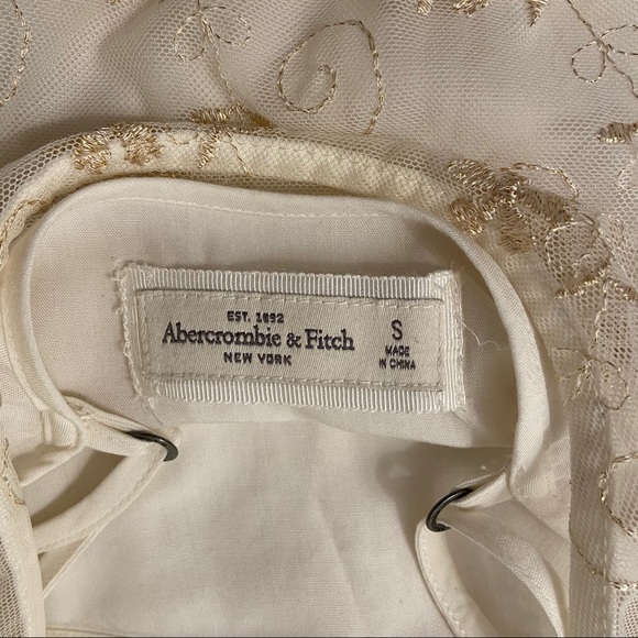 A&F Golden Embroidered Dress with Slip - Picture 4 of 5